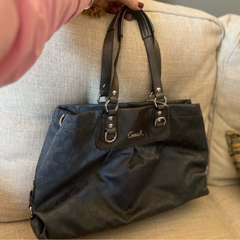 Dark grey coach shoulder bag